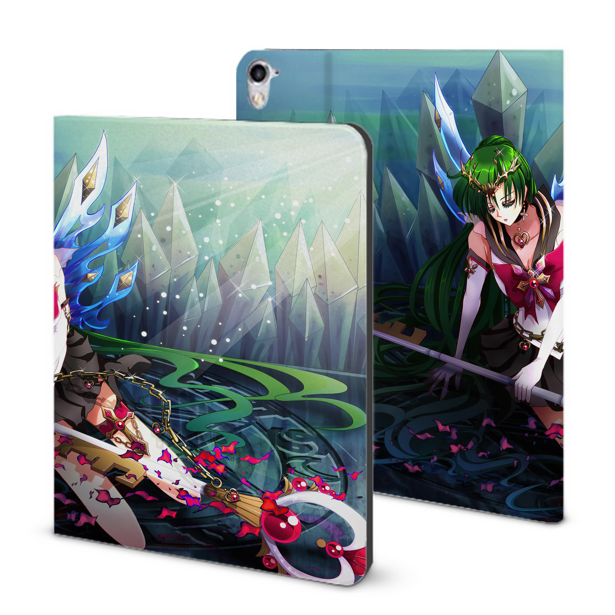 （画像用） 美少女戦士セーラームーン Sailor Moon IPad ケース ブック型 PUレザー TPU 耐衝撃 軽量 薄型 ペン収納なし 全面保護 IPad 各モデル対応